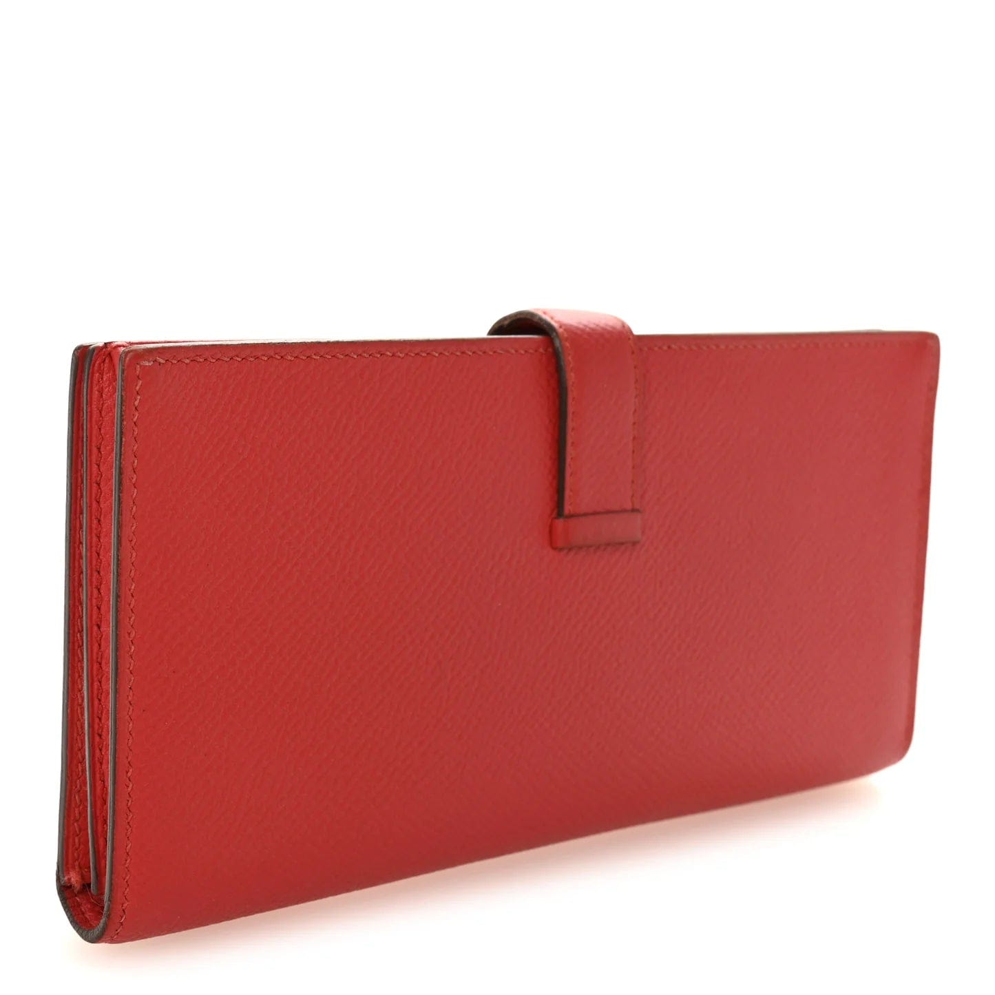 Hermès Béarn Wallet 17 in Rouge Epsom Calfskin Leather with Gold Hardware