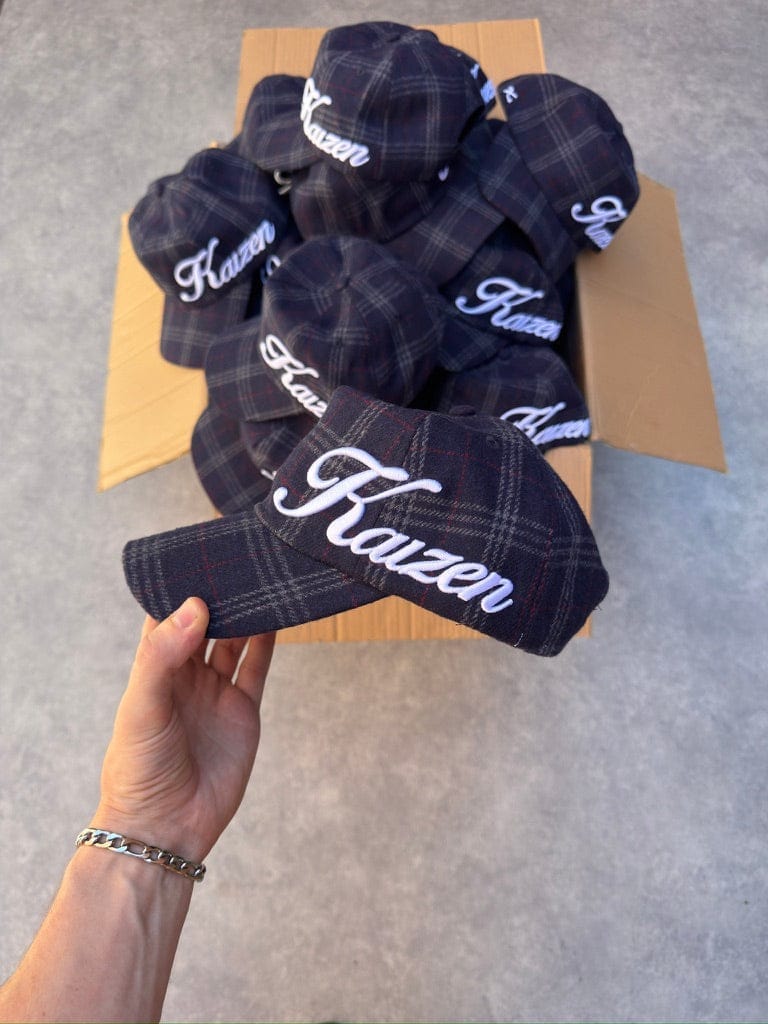 KAIZEN MARKET PLAID SCRIPT HAT