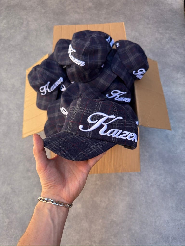 KAIZEN MARKET PLAID SCRIPT HAT
