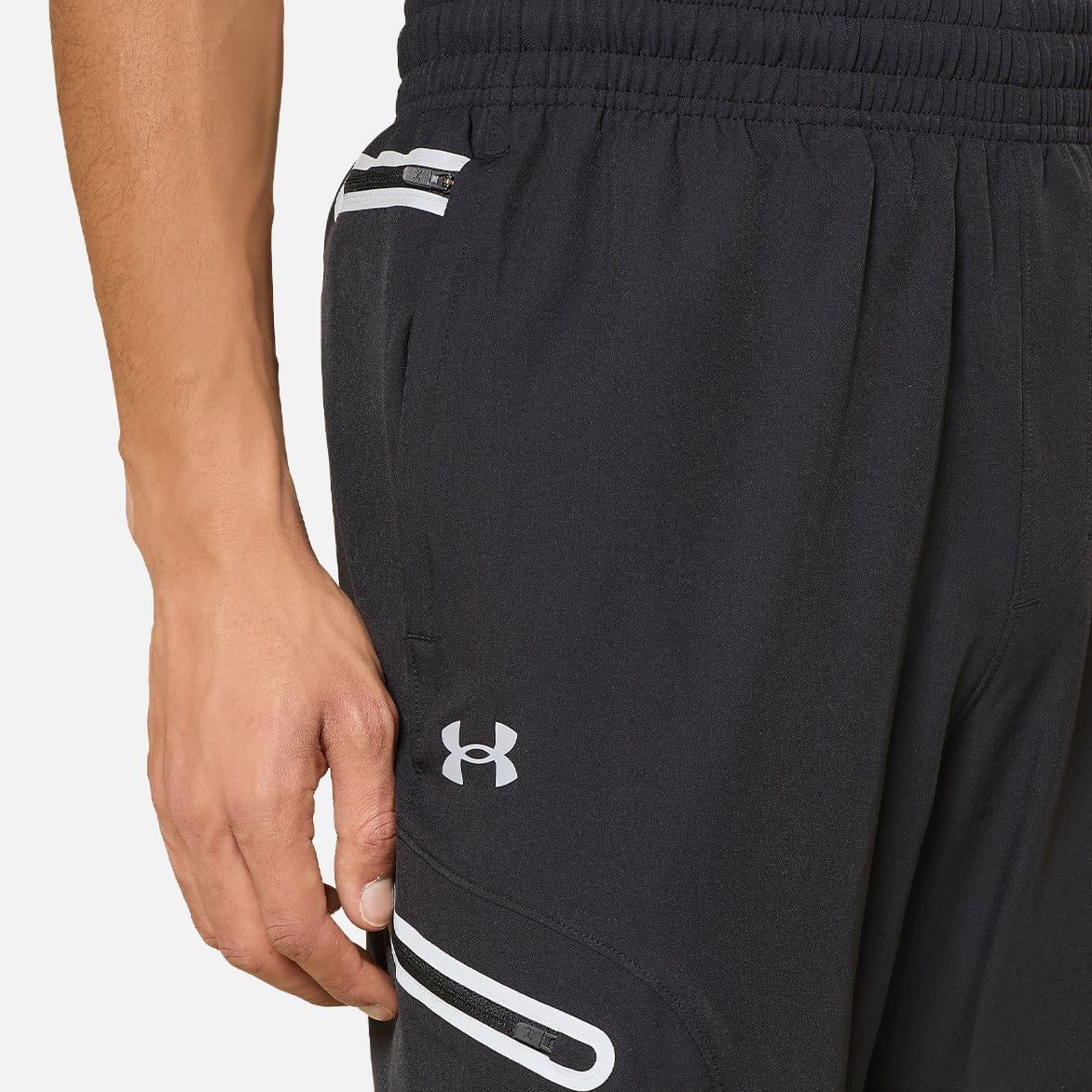 Under Armour UA UNSTAPPABLE CARGO PANT - BLACK / SILVER REFLECTIVE