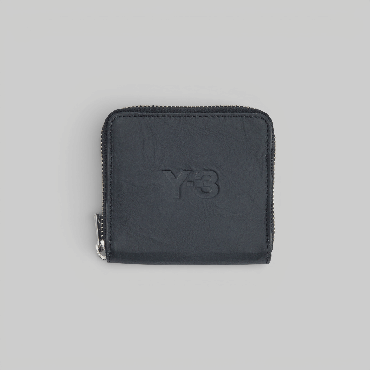 Y-3 Crinkle Leather Wallet - Black