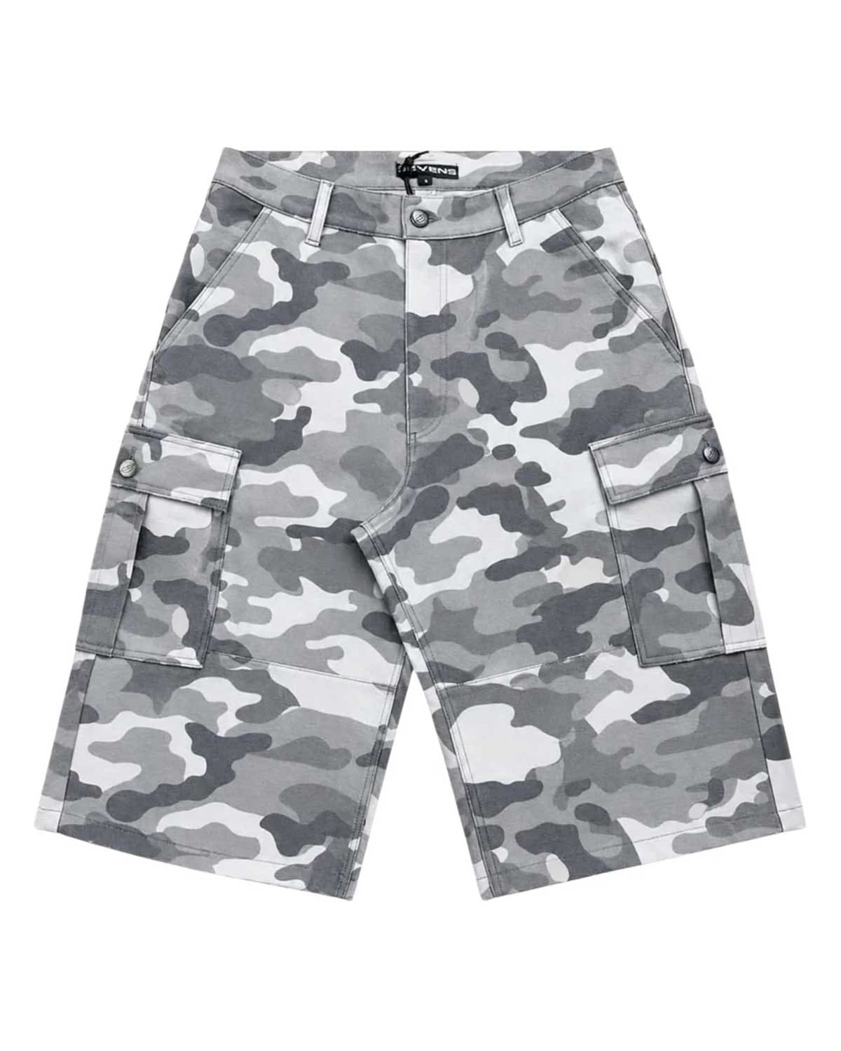 Triple Seven Triple Sevens Leather Camo Shorts Grey