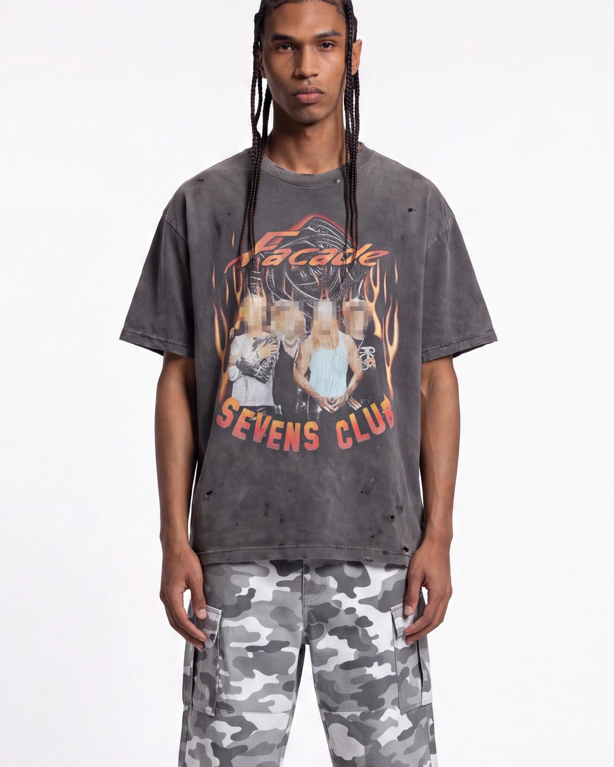 Triple Seven Triple Sevens Flamerock Tee Black