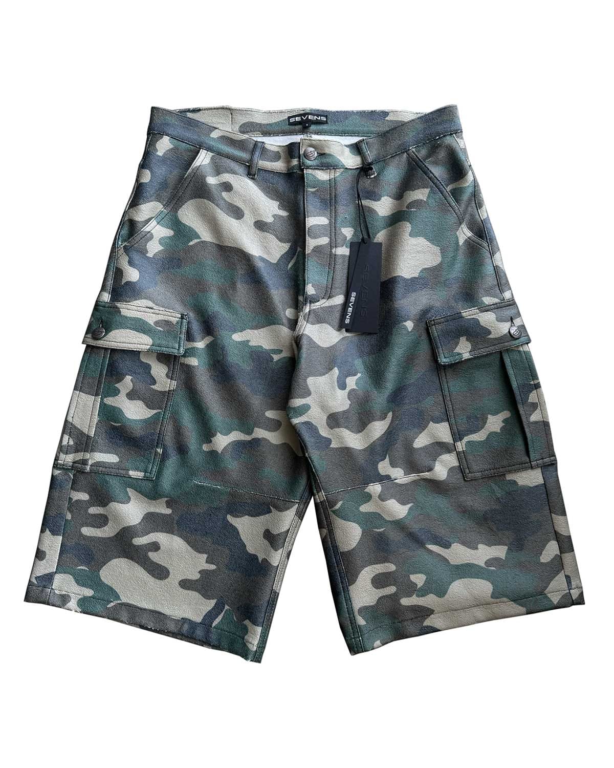 Triple Seven Triple Sevens Leather Camo Shorts Green
