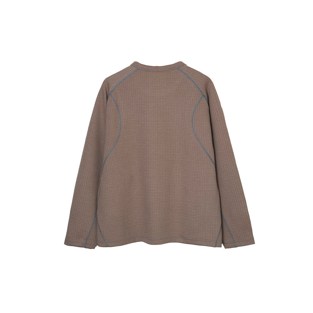Magic Stick Tech Waffle L/S T-Shirt - Dusty Brown