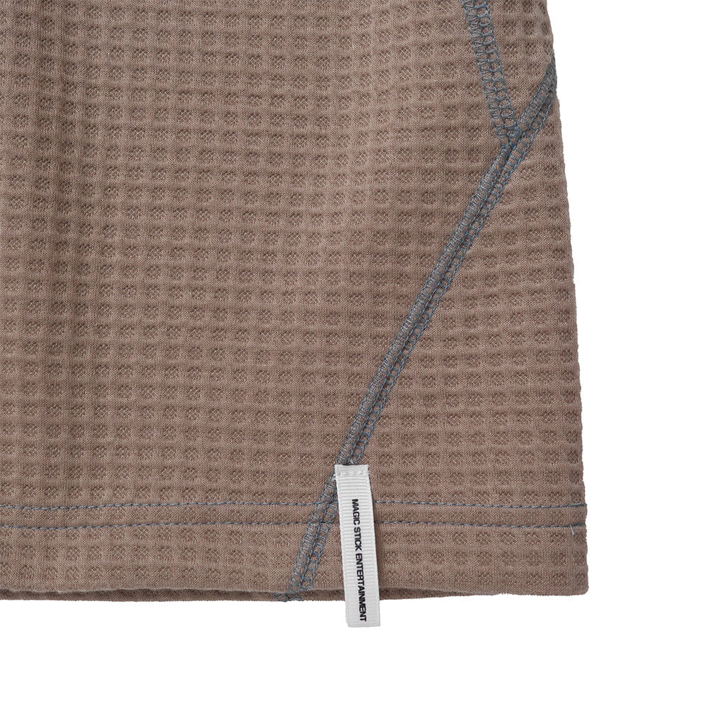 Magic Stick Tech Waffle L/S T-Shirt - Dusty Brown