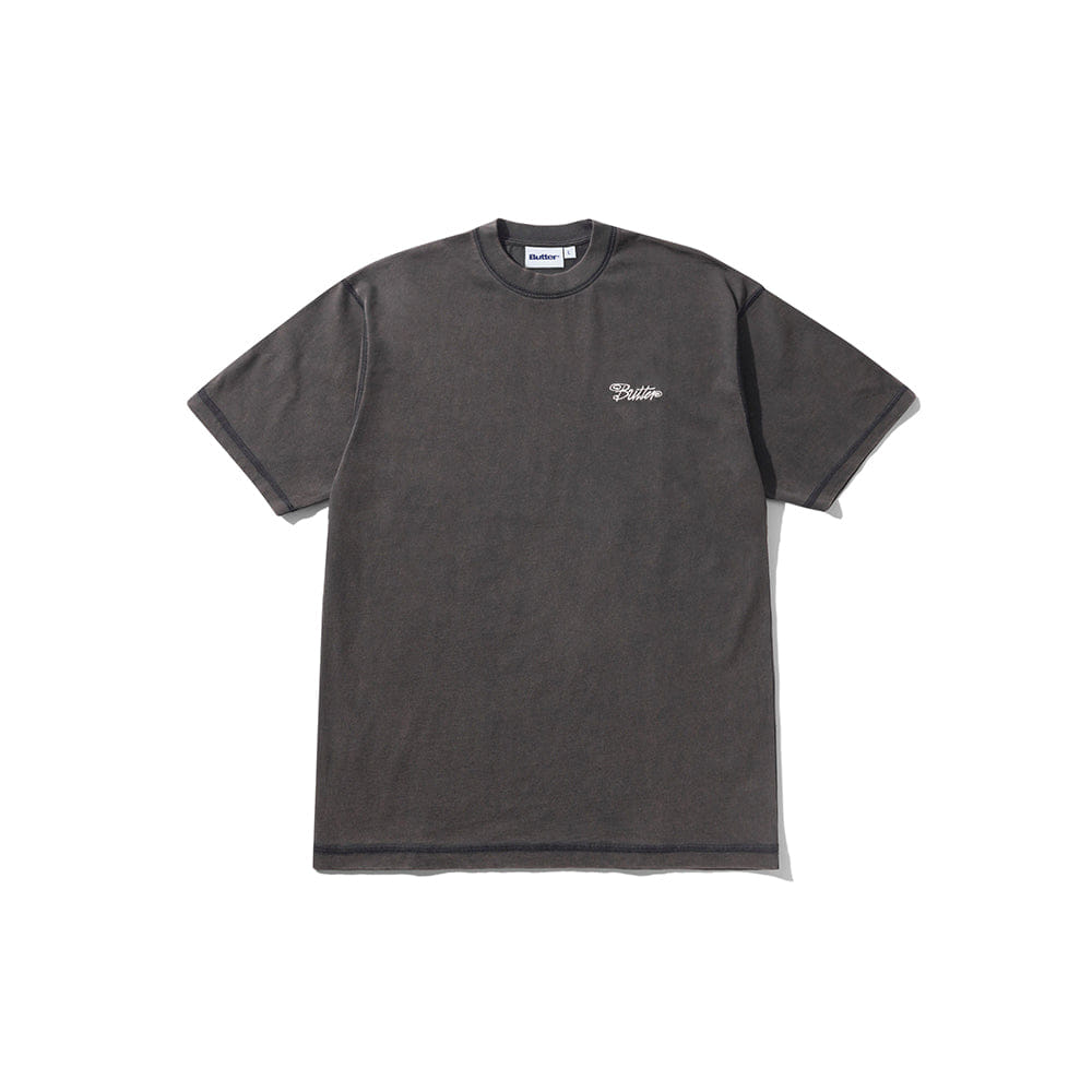 Butter Goods Jive Overlock Stitch Tee - Distressed Black