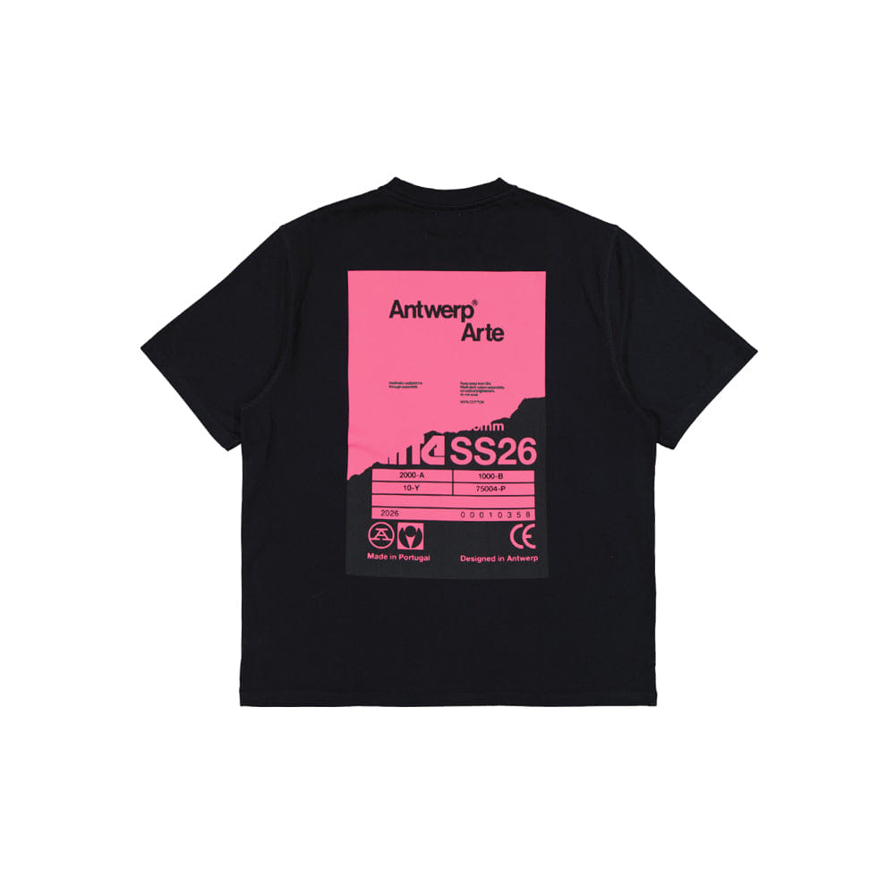 Arte Antwerp Back Poster T-shirt - Black