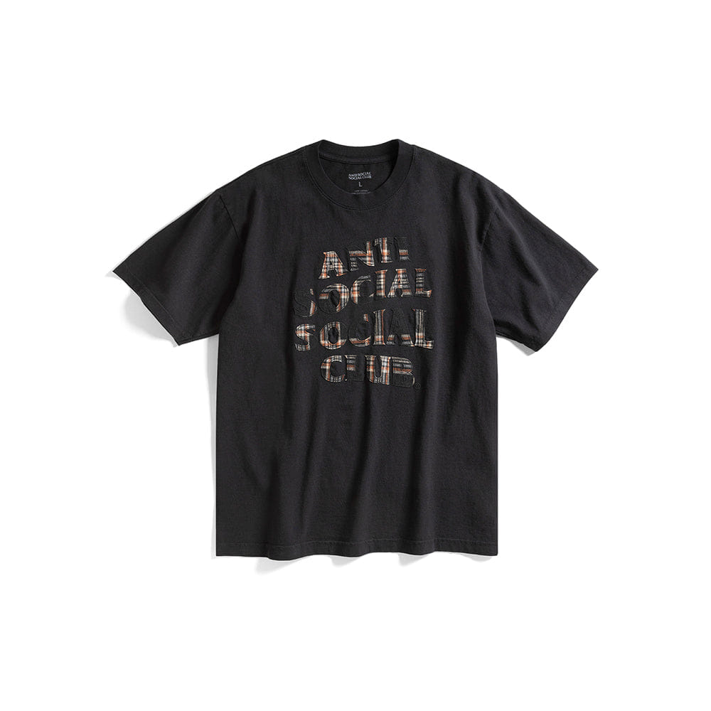 ANTI SOCIAL SOCIAL CLUB Plaid Applique Tee - Black/Plaid