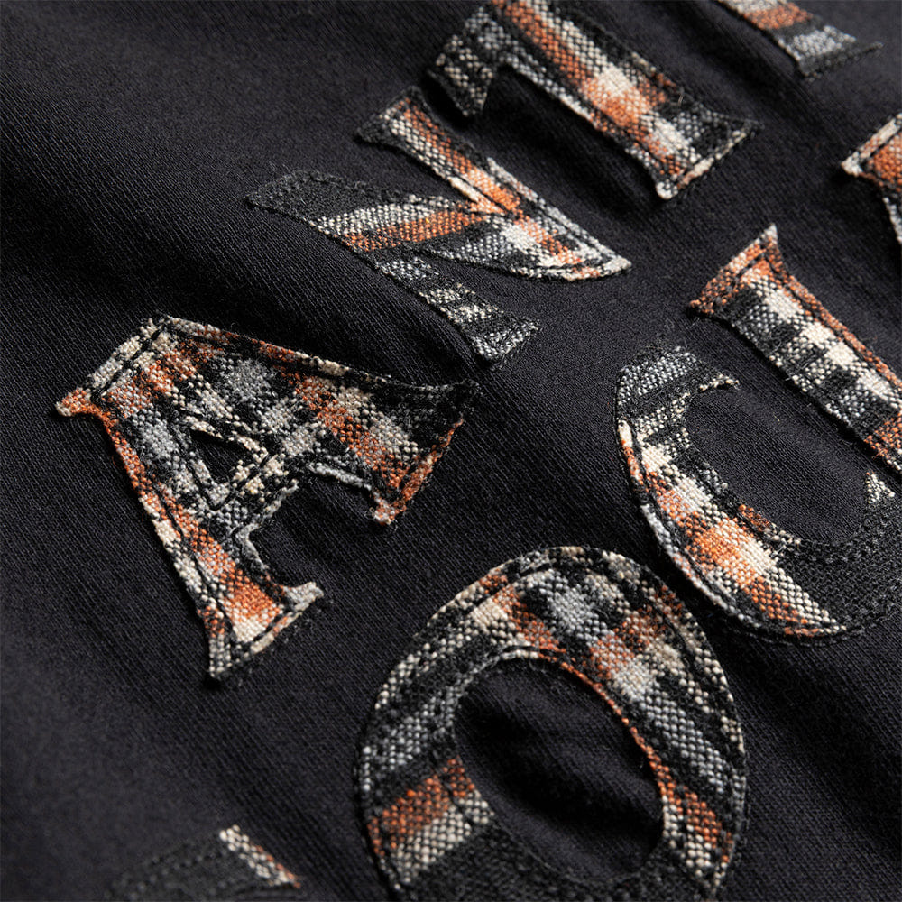 ANTI SOCIAL SOCIAL CLUB Plaid Applique Tee - Black/Plaid