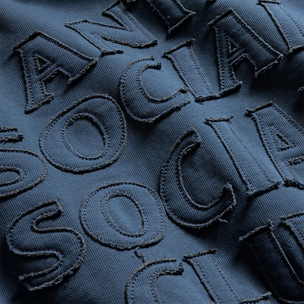 ANTI SOCIAL SOCIAL CLUB Toned Down Applique Hoodie - Faded Blue