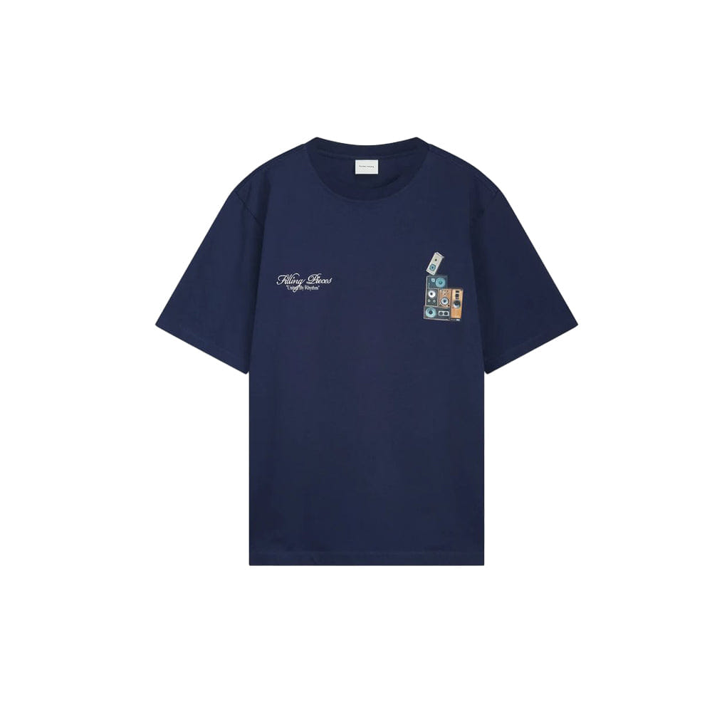 Filling Pieces T-Shirt Speaker Wall - Navy