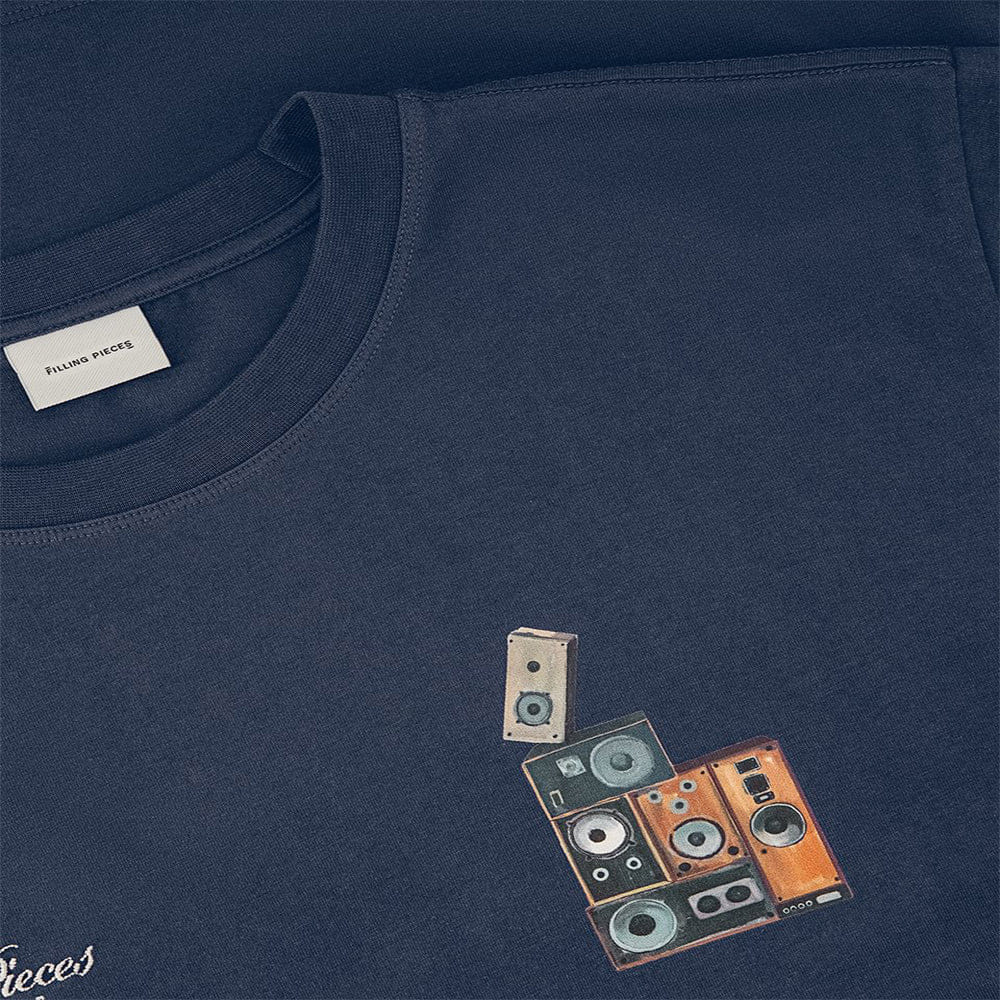 Filling Pieces T-Shirt Speaker Wall - Navy