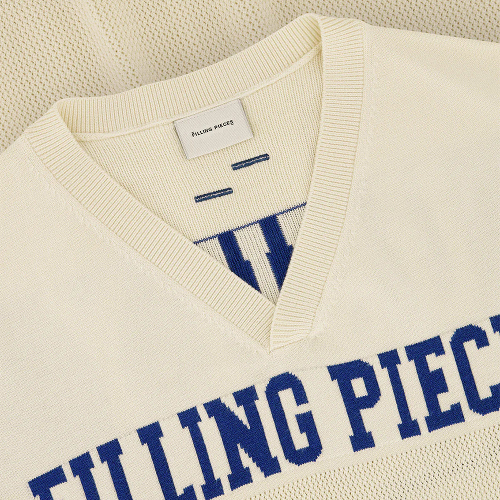 Filling Pieces Knit Jersey American Football - Antique White