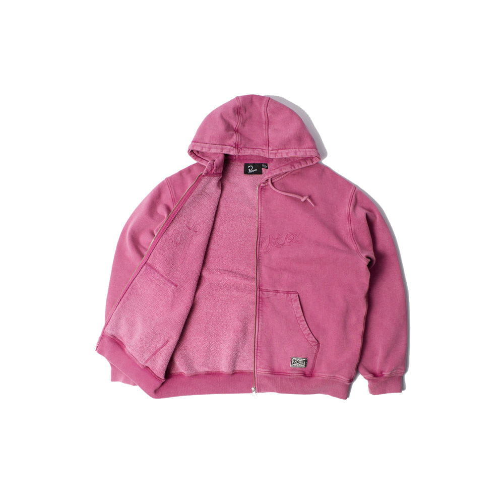 BY PARRA Not Fade Away Zip Hooded Sweatshirt - Washed Tyrian Purple