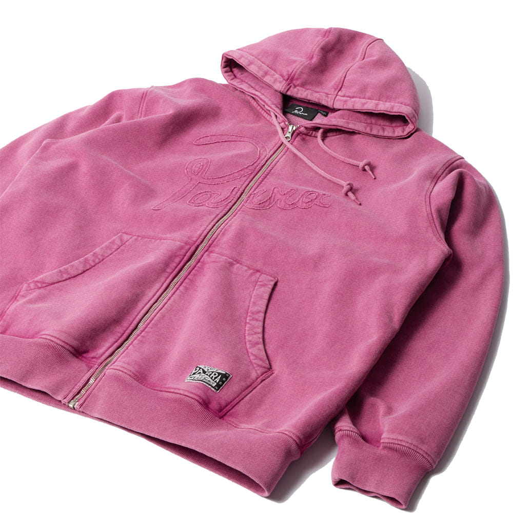 BY PARRA Not Fade Away Zip Hooded Sweatshirt - Washed Tyrian Purple