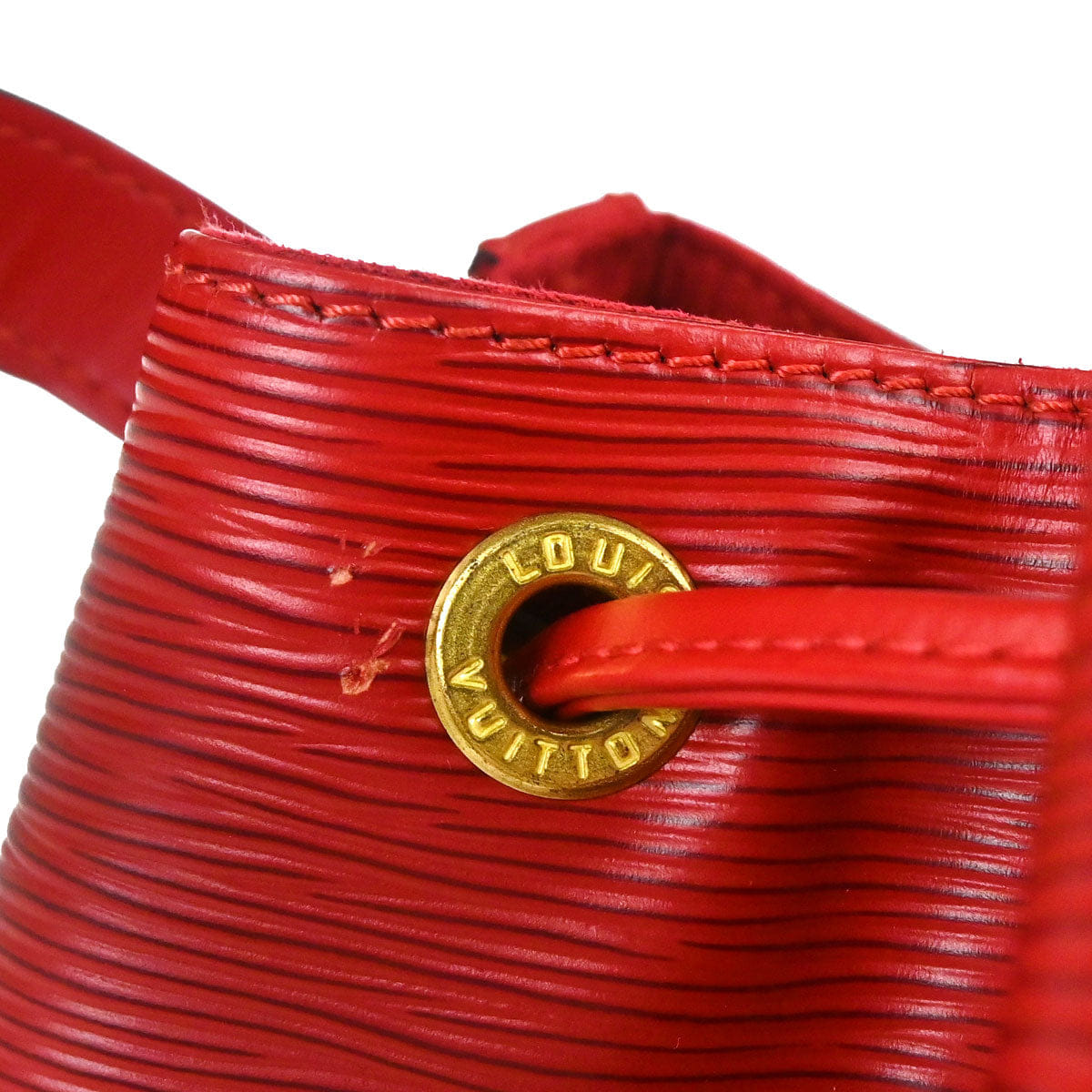 Louis Vuitton 2001 Red Epi Noe Shoulder Bag M44007