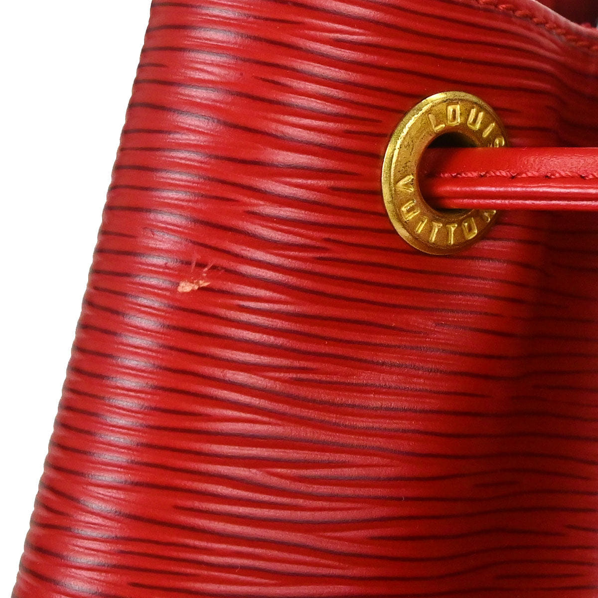 Louis Vuitton 2001 Red Epi Noe Shoulder Bag M44007