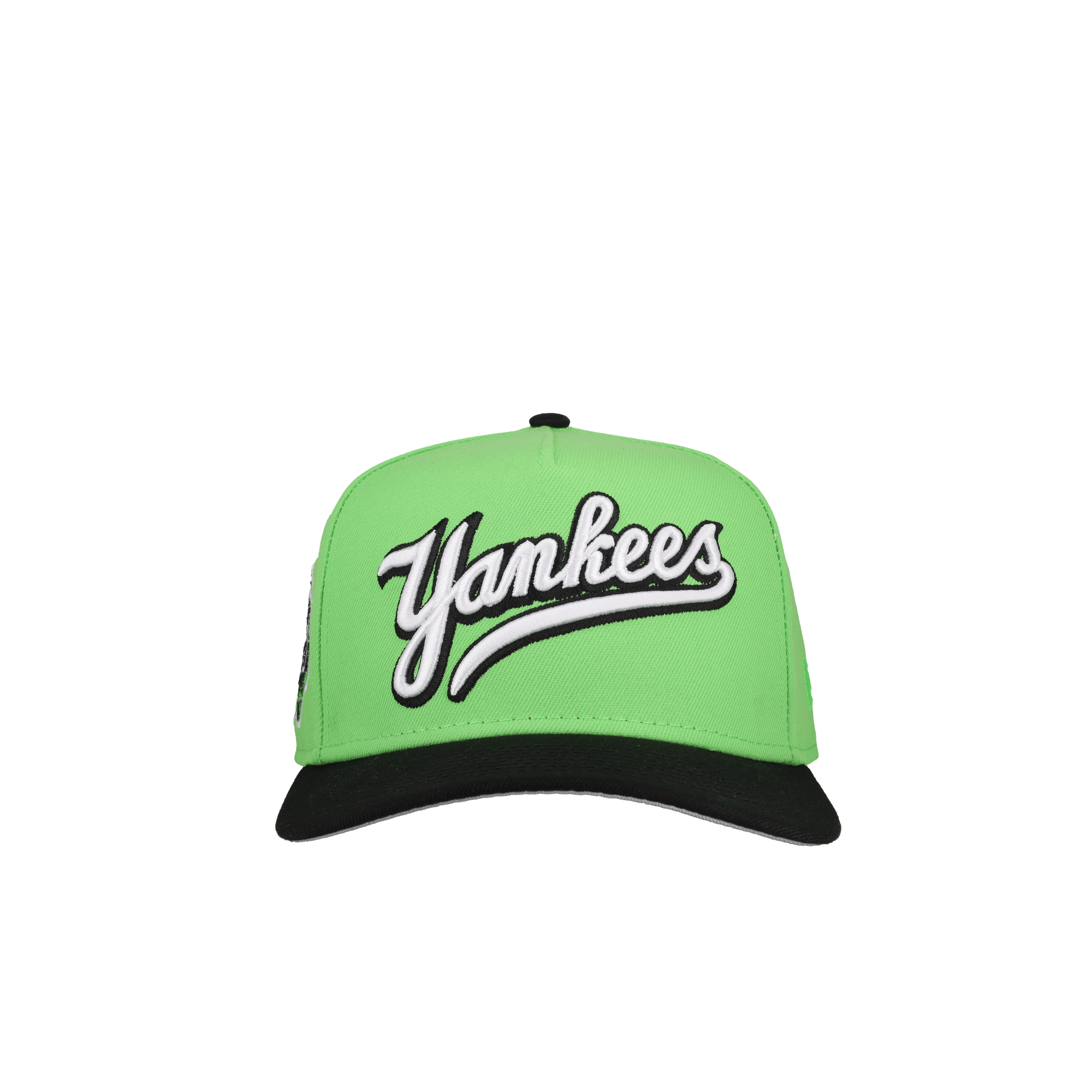 New York Yankees 1998 World Series Script Lime Green 9Fifty A Frame Snapback Hat