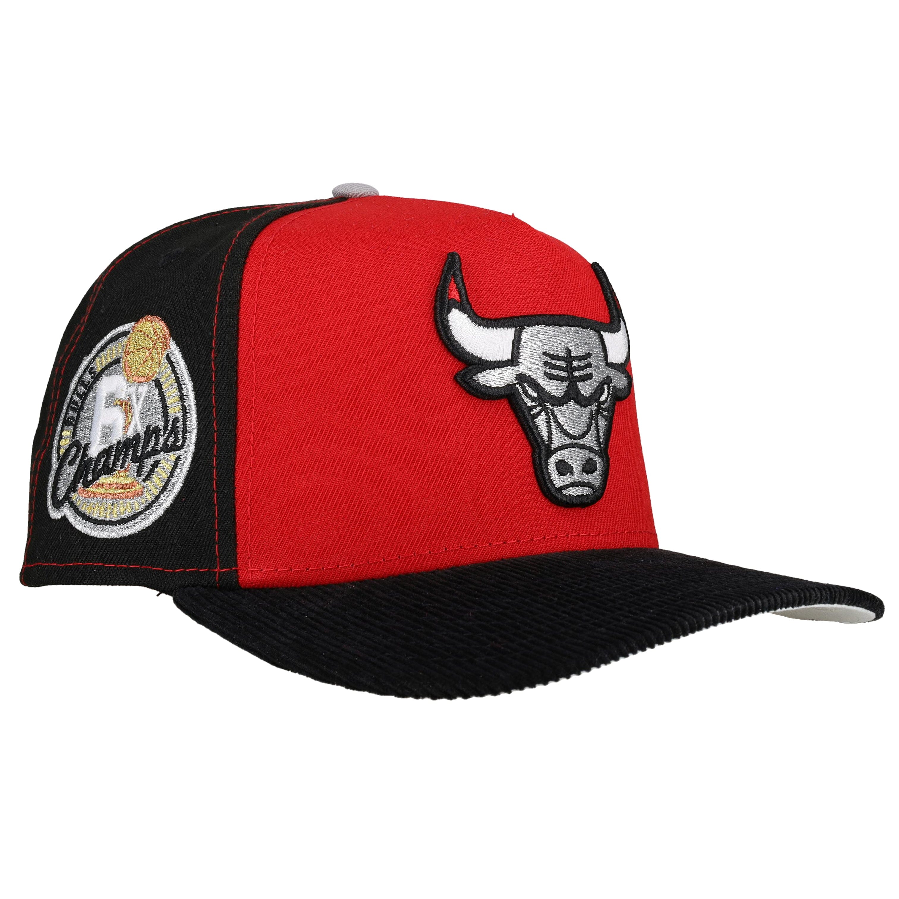 Chicago Bulls Split Championship Black/Red Metallic 9Fifty A Frame Snapback Hat