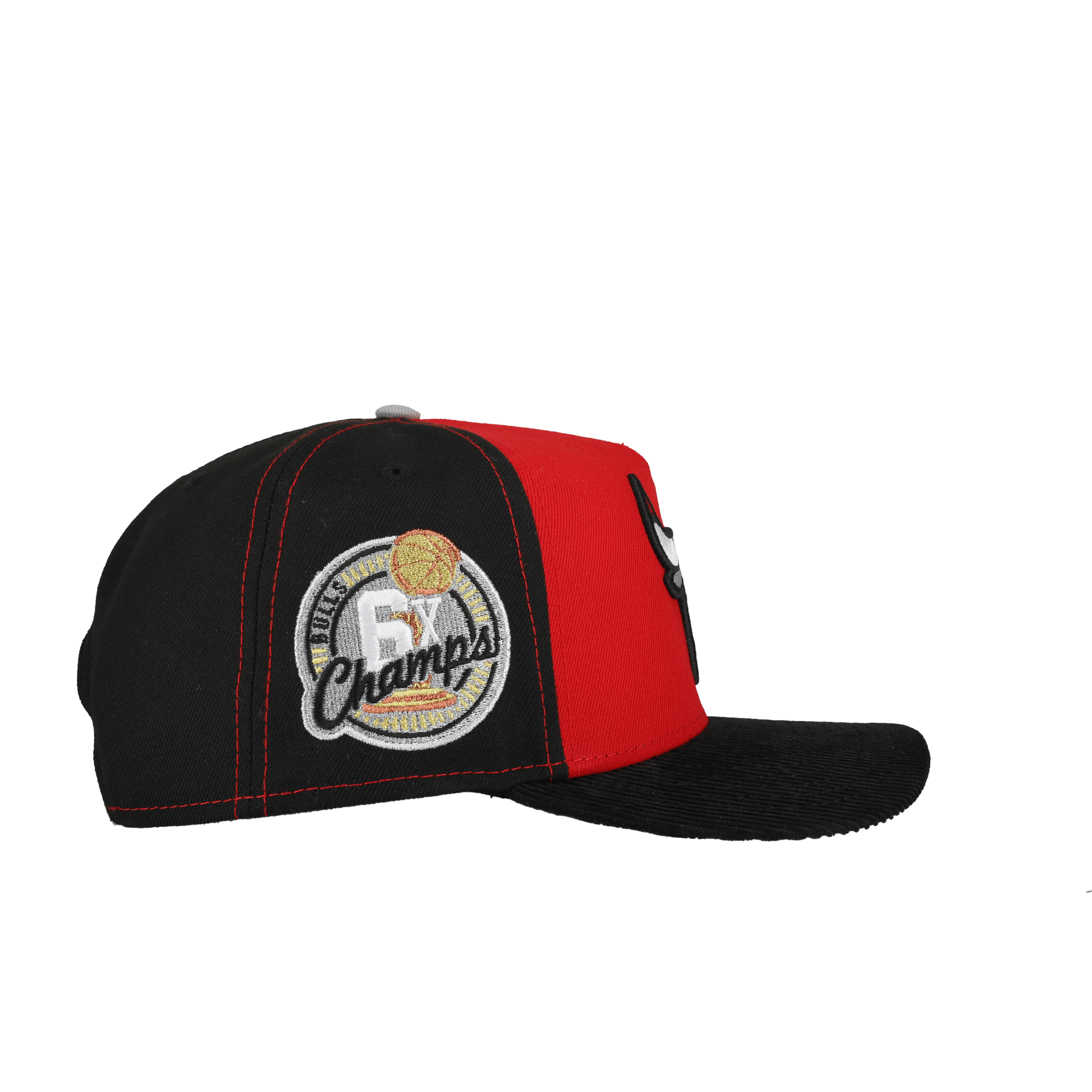 Chicago Bulls Split Championship Black/Red Metallic 9Fifty A Frame Snapback Hat