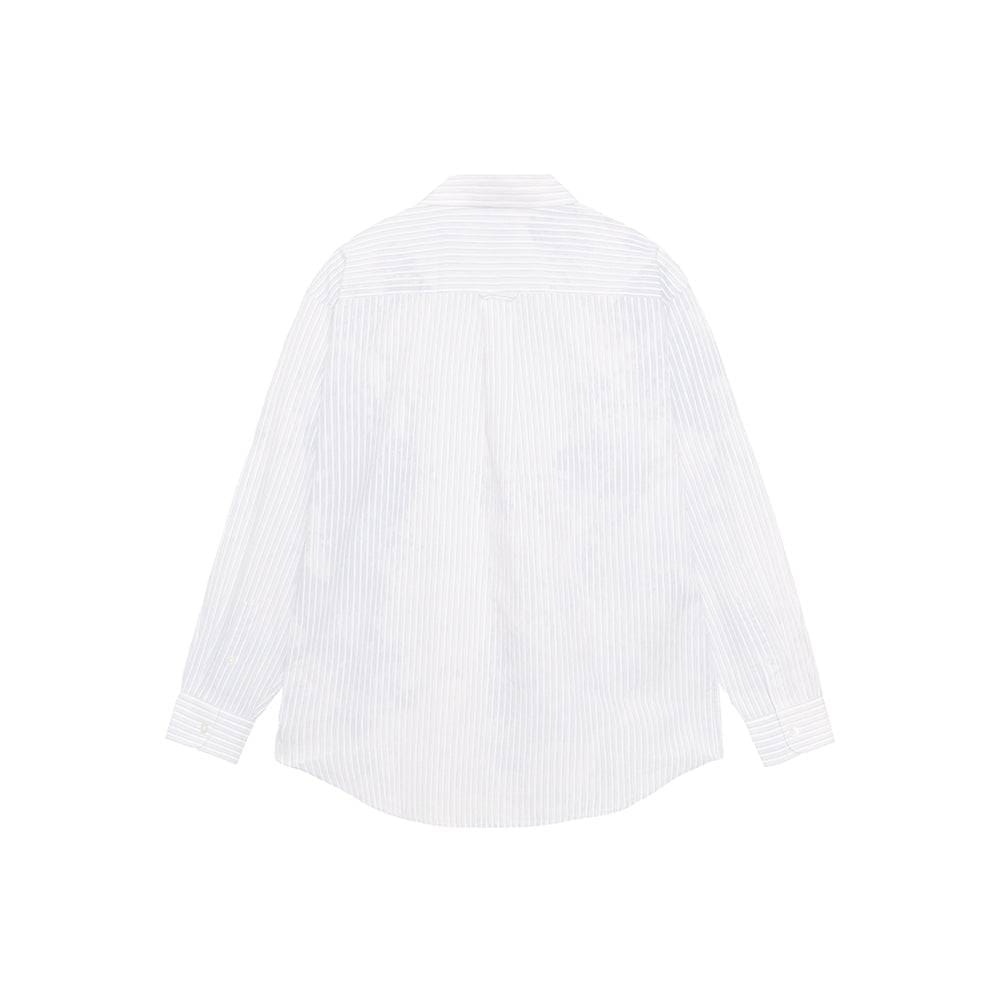 Stüssy Classic LS Shirt Bleached Poplin - Blue