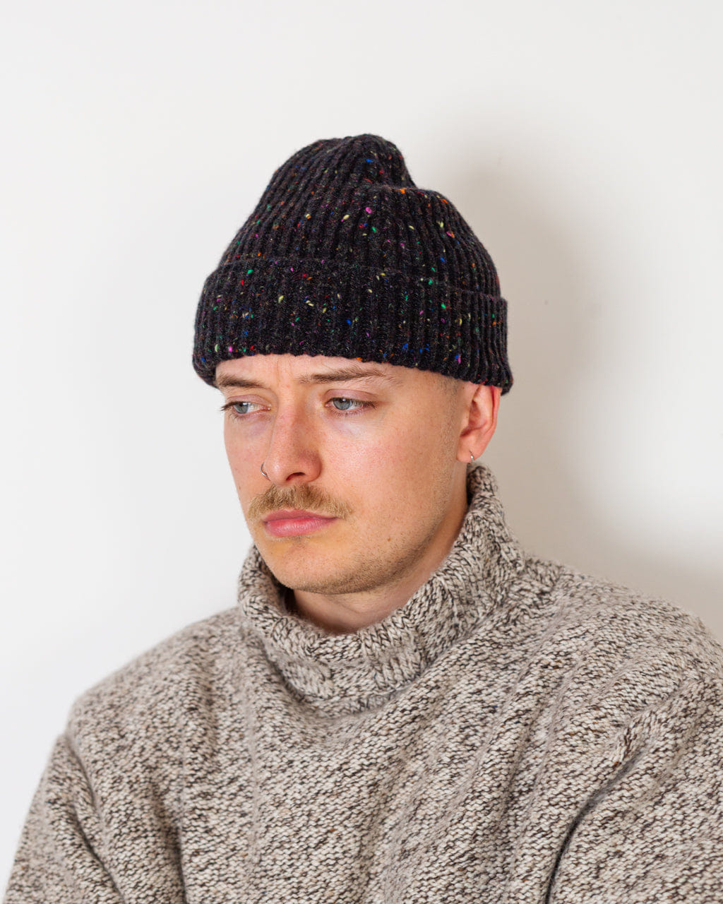 Inis Meáin Rib Hat - Brown Fleck