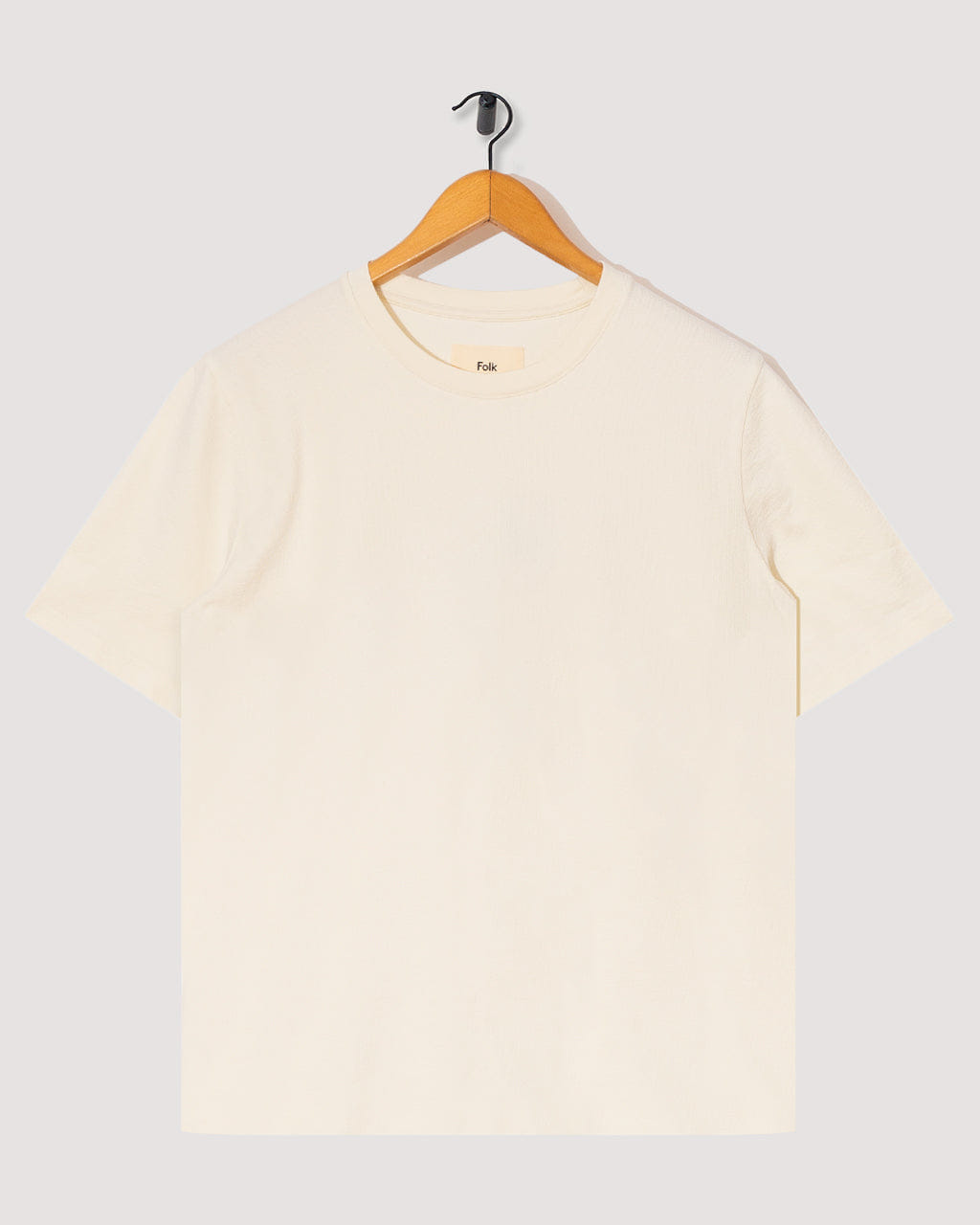 Folk SS Textured Tee - Ecru