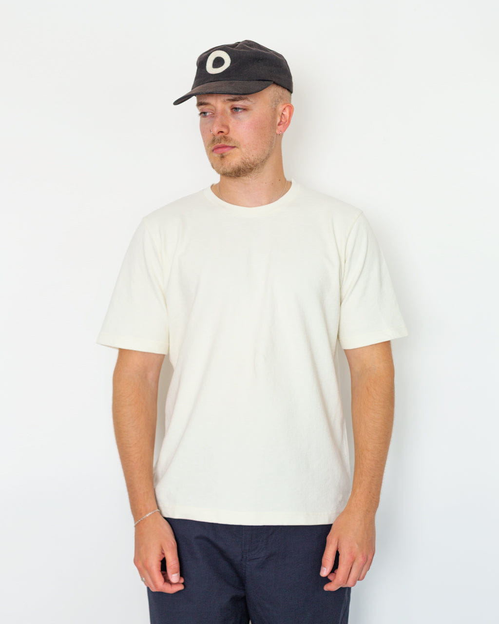 Folk SS Textured Tee - Ecru