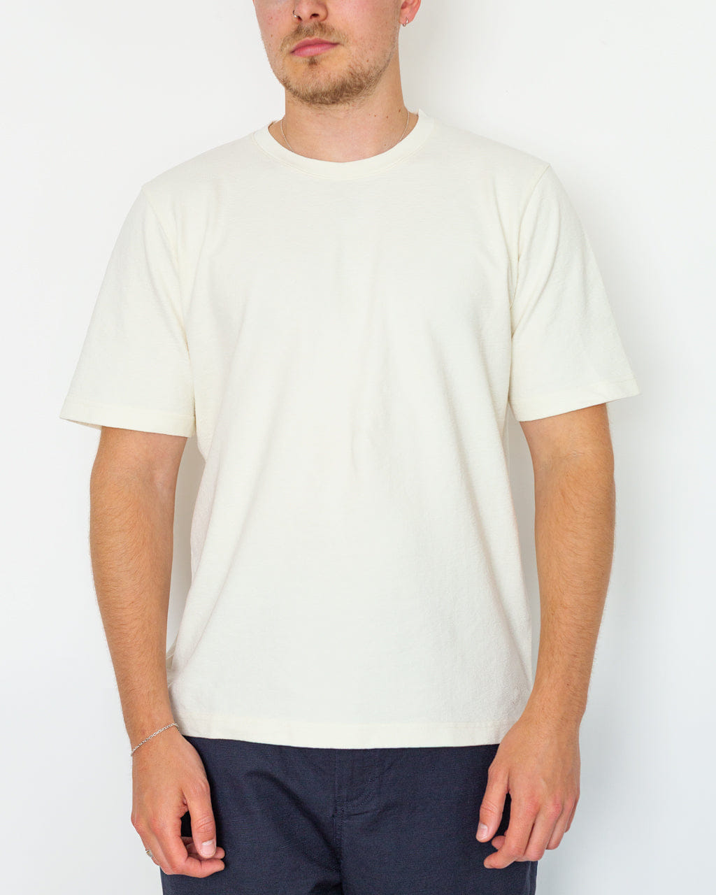 Folk SS Textured Tee - Ecru