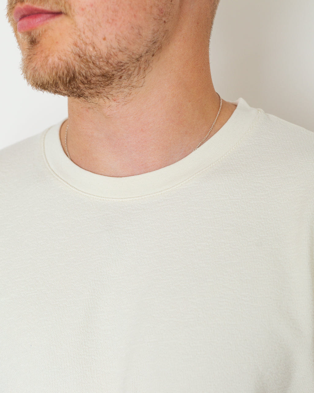 Folk SS Textured Tee - Ecru