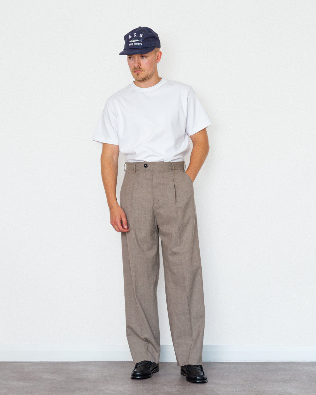 Annarr Anrnorr 261 Wool Blend Trouser - Dark Sand Melange
