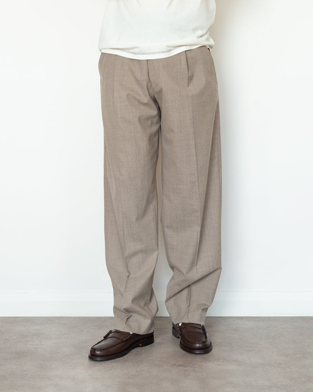 Annarr Anrfell 253 Brushed Trouser - Dark Sand Melange