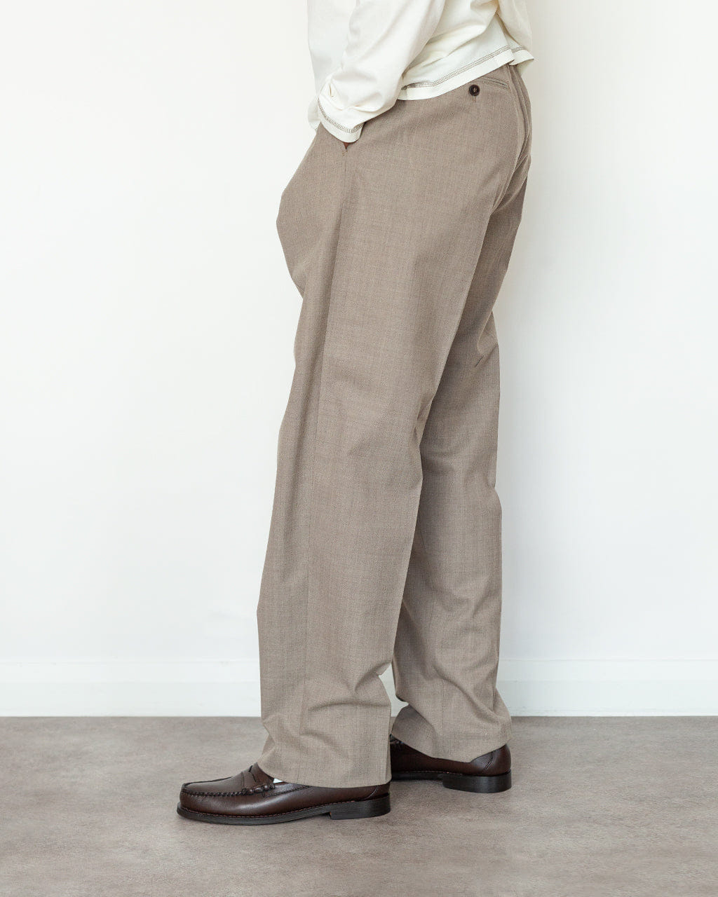 Annarr Anrfell 253 Brushed Trouser - Dark Sand Melange