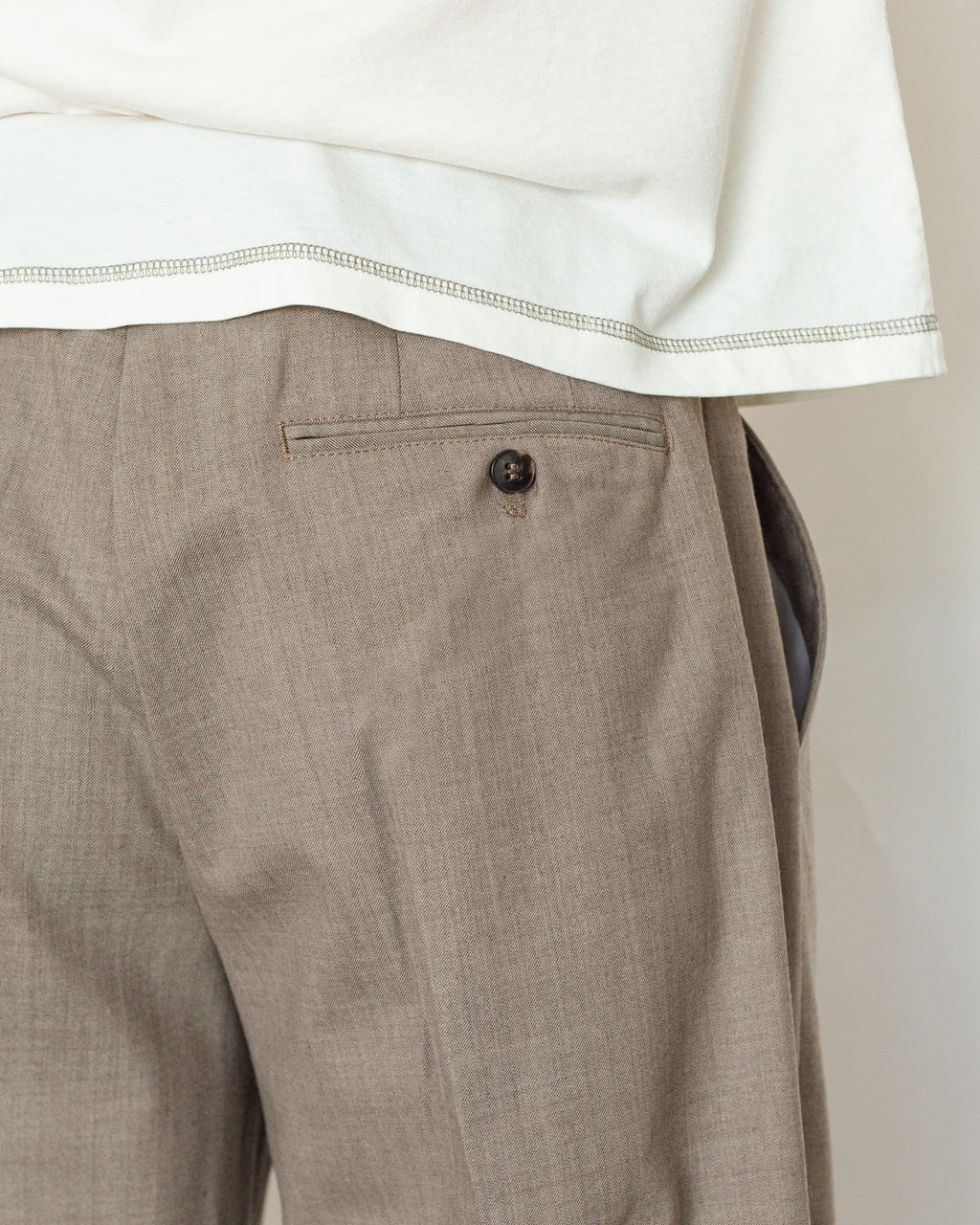 Annarr Anrfell 253 Brushed Trouser - Dark Sand Melange