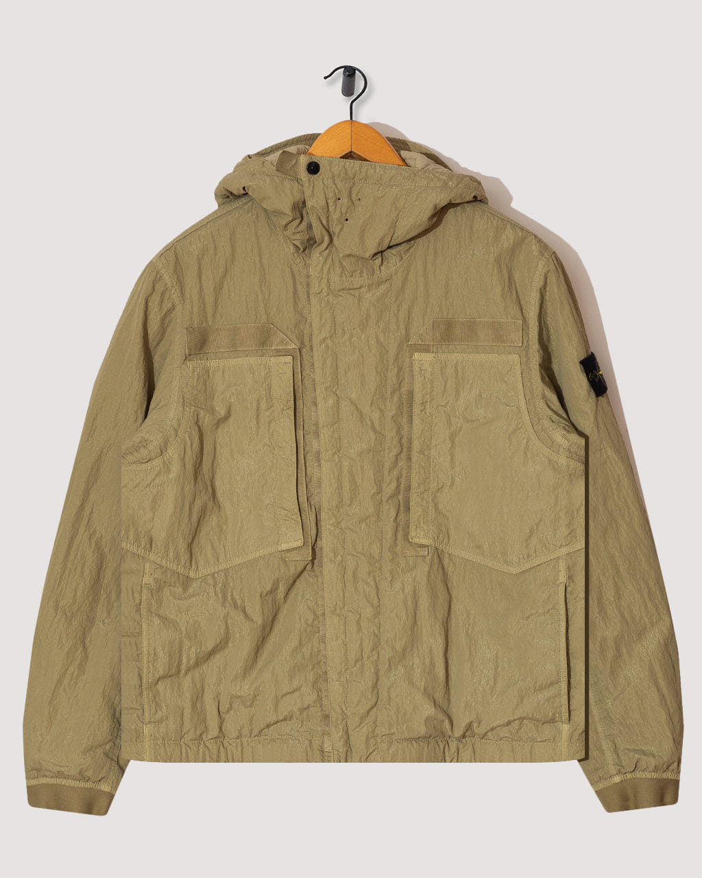 Stone Island Warp Rib Nylon-TC Short Parka - Laurel Green V005N