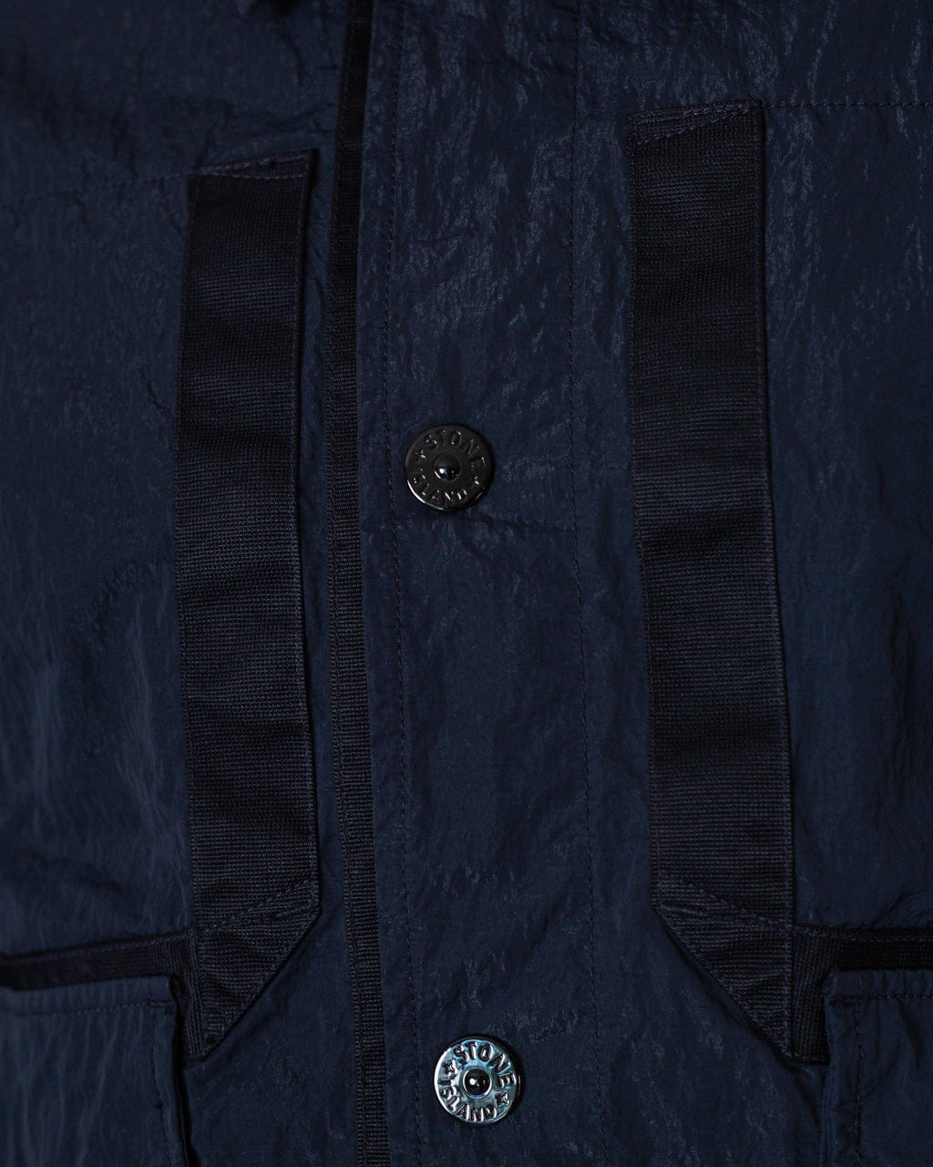 Stone Island Warp Rib Nylon-TC Collared Jacket - Blue Navy V002A