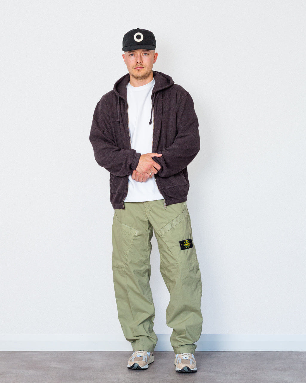 Stone Island Garment Dyed Tela Parachute Trouser - Laurel Green V005N