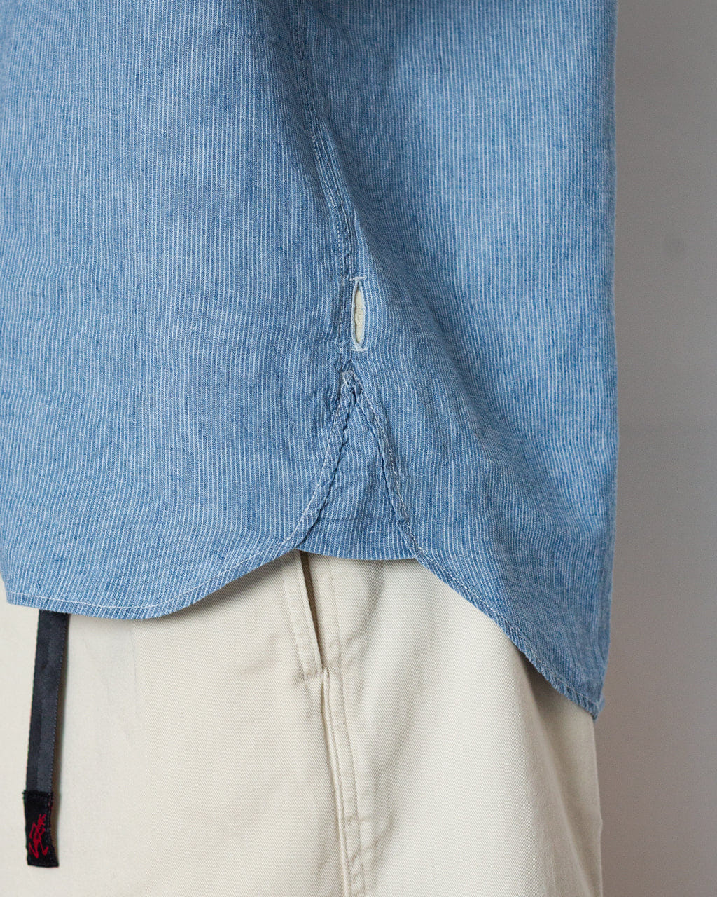 Folk Easy Fit Shirt - Washed Indigo Stripe
