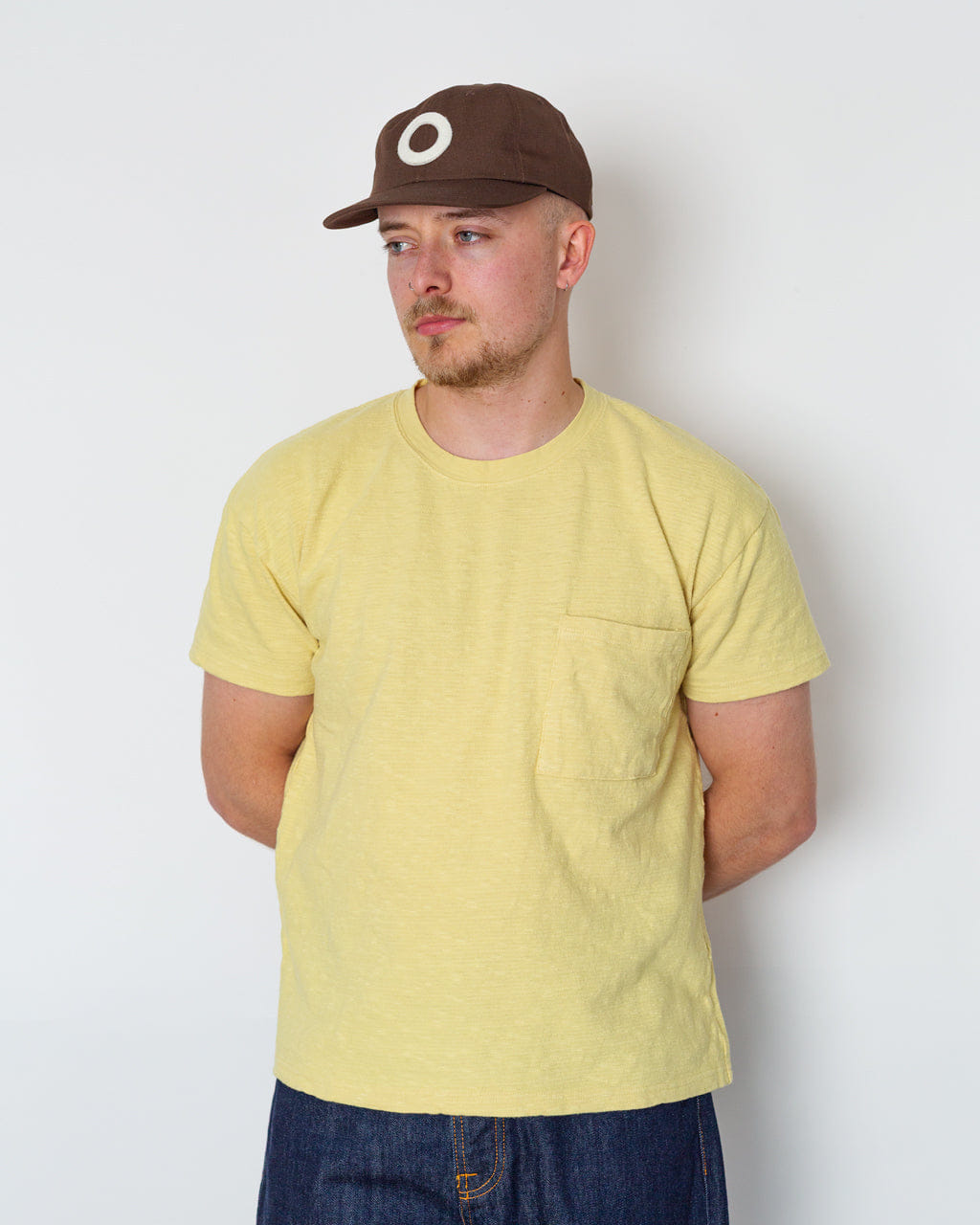KAPITAL Amuse Knit Pocket Tee - Yellow