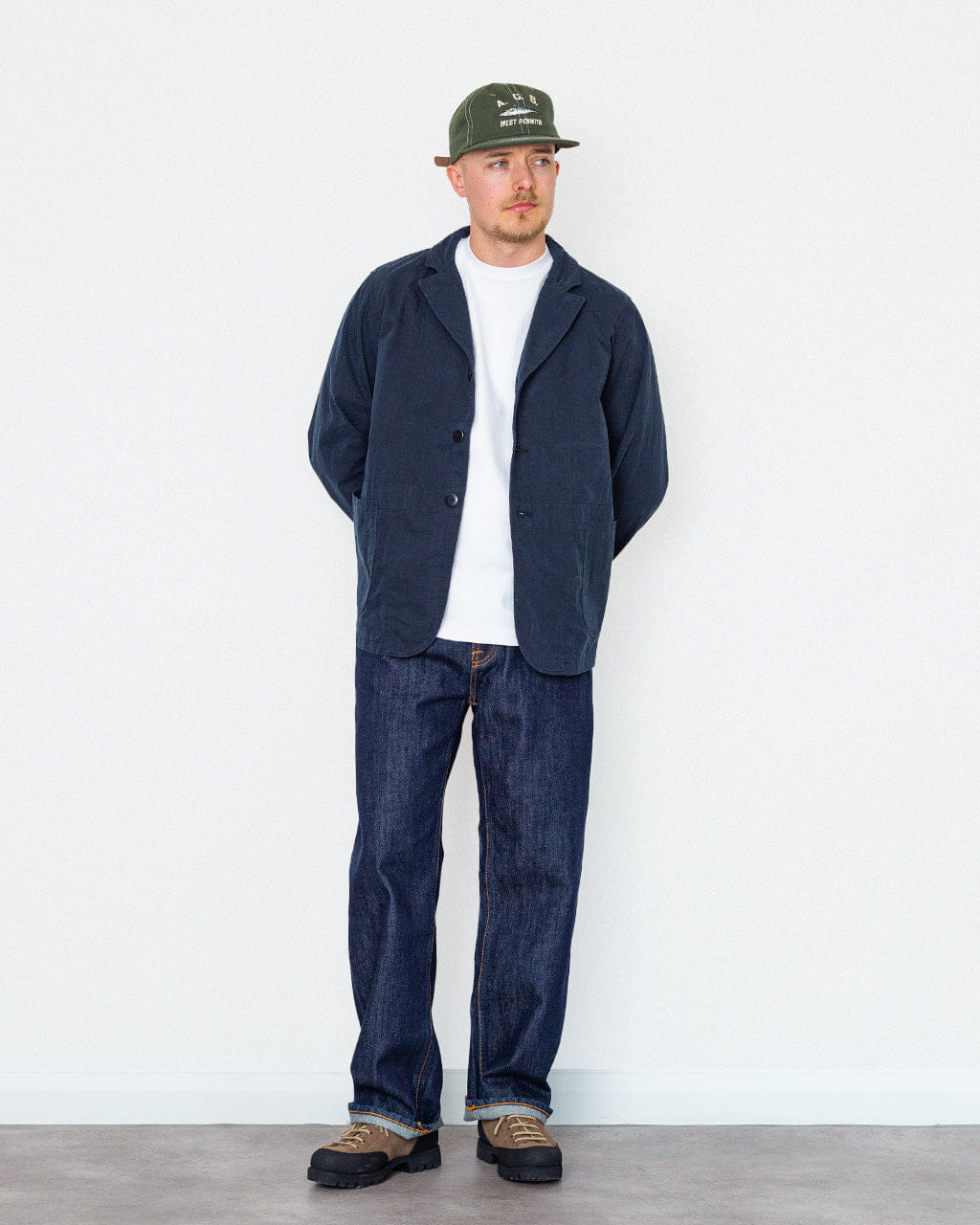 KAPITAL Ripstop Hospital Jacket - Navy