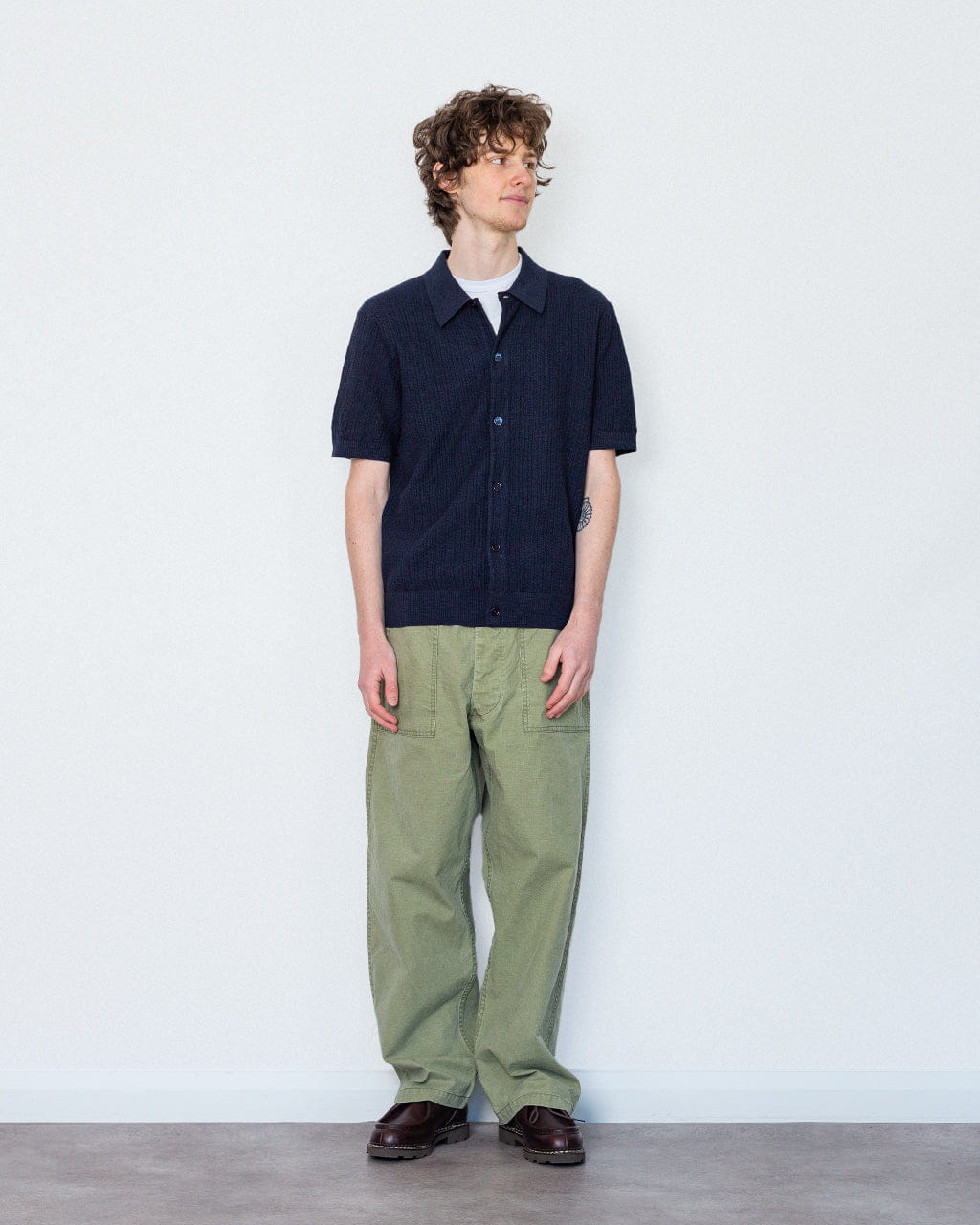 NN07 Nolan Polo Cardigan 6695 - Navy Blue