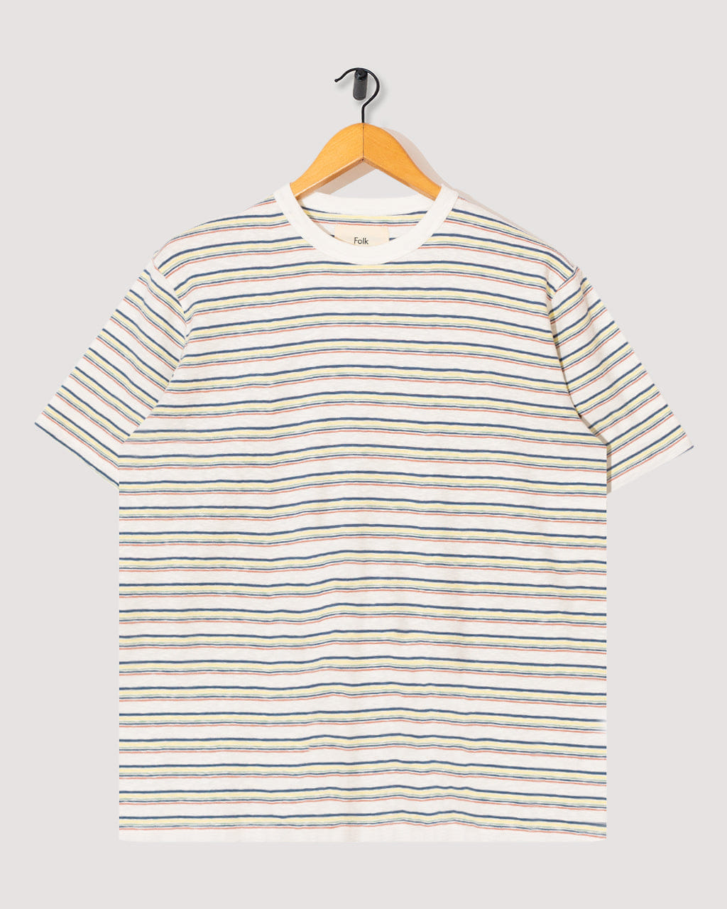 Folk Multi Stripe Tee - Ecru Paradiso Stripe