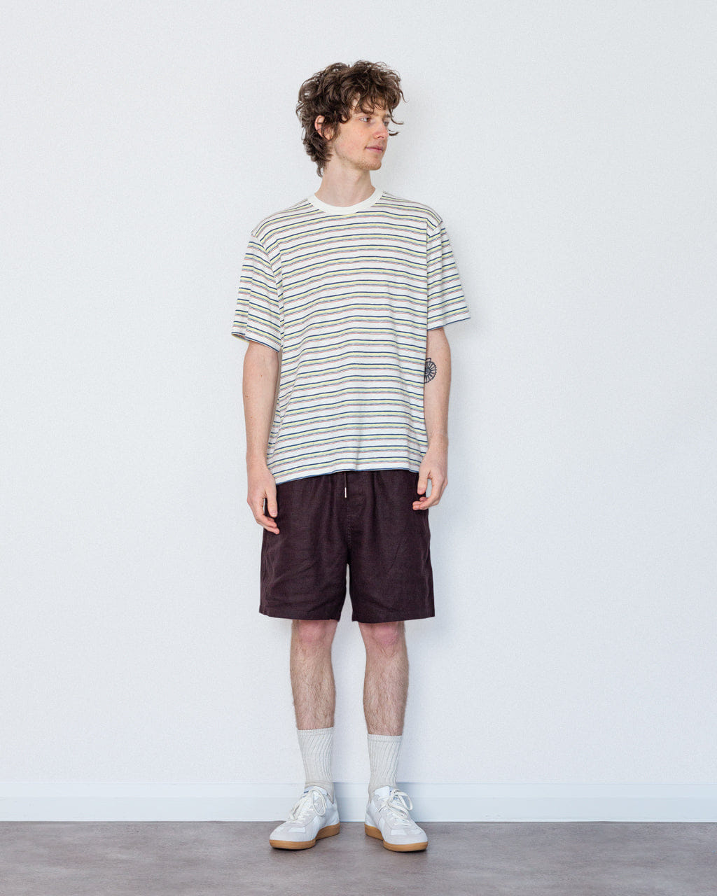 Folk Multi Stripe Tee - Ecru Paradiso Stripe