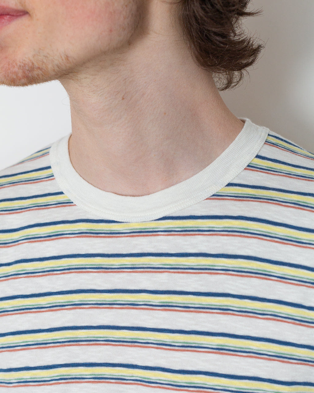 Folk Multi Stripe Tee - Ecru Paradiso Stripe