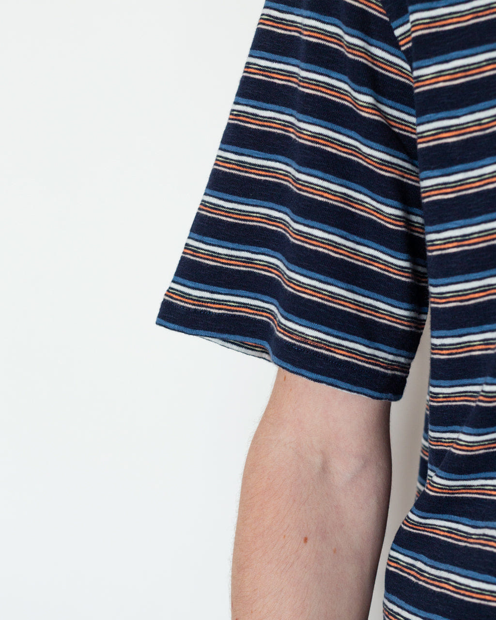Folk Multi Stripe Tee - Blue Jungle Cat Stripe