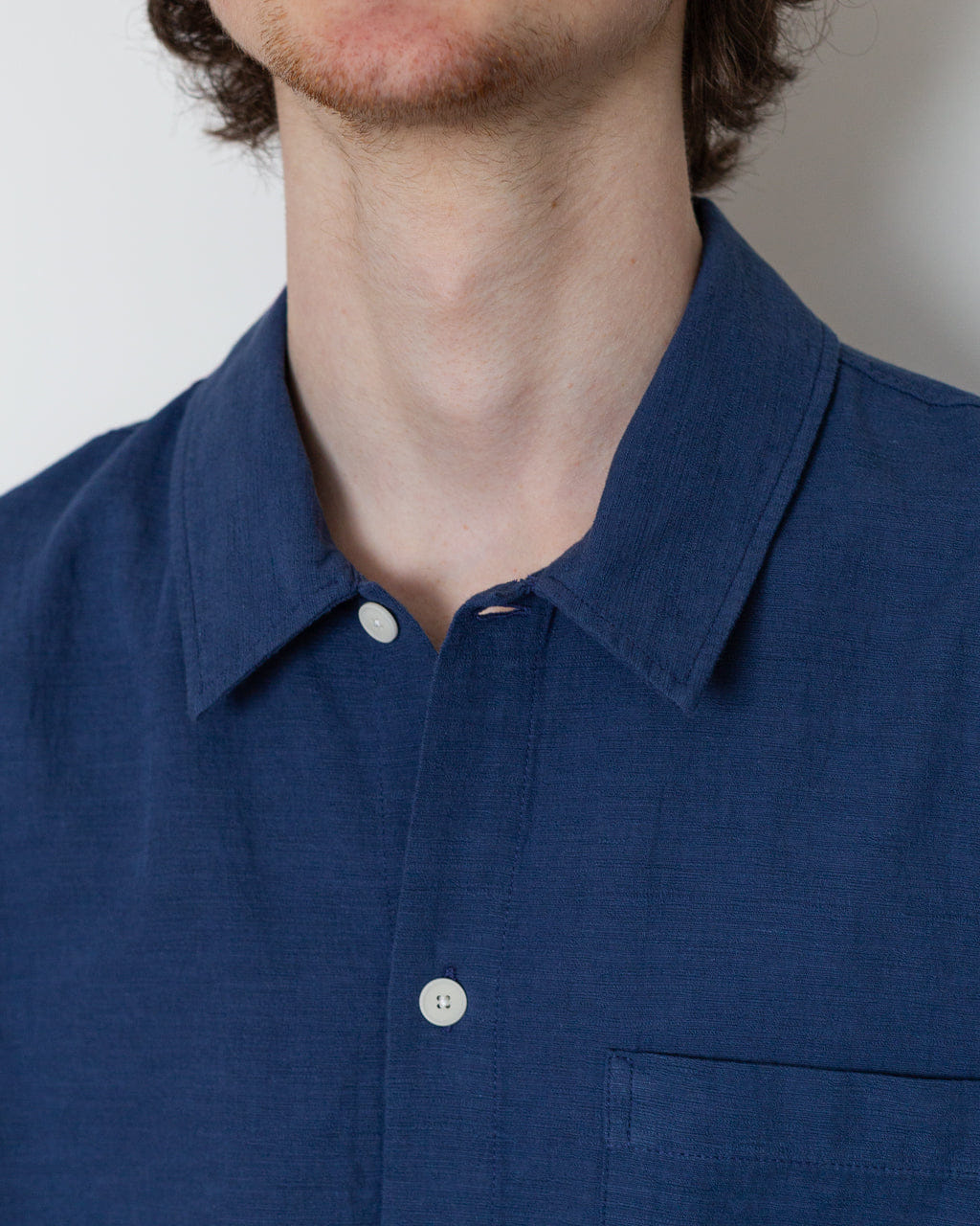 Folk Gabe Shirt - Soft Navy