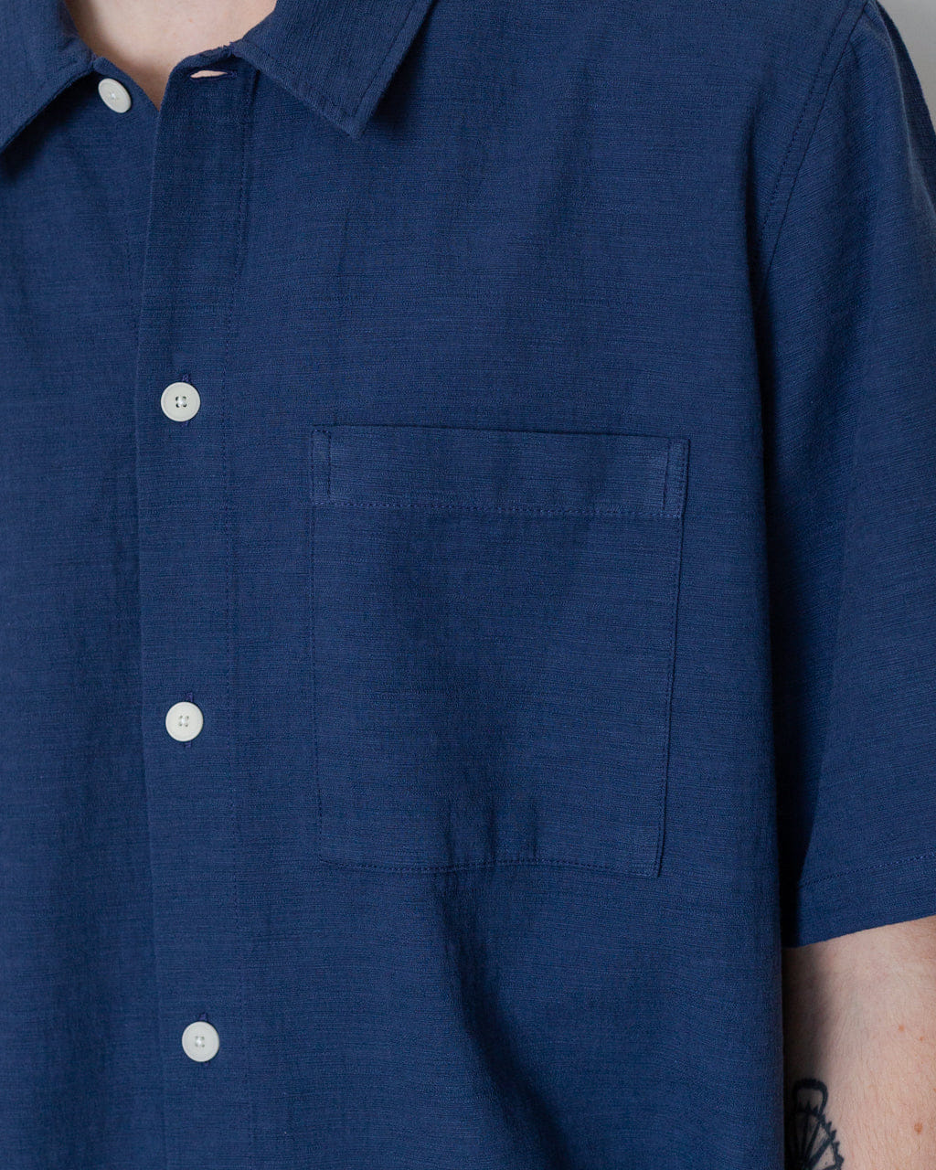 Folk Gabe Shirt - Soft Navy