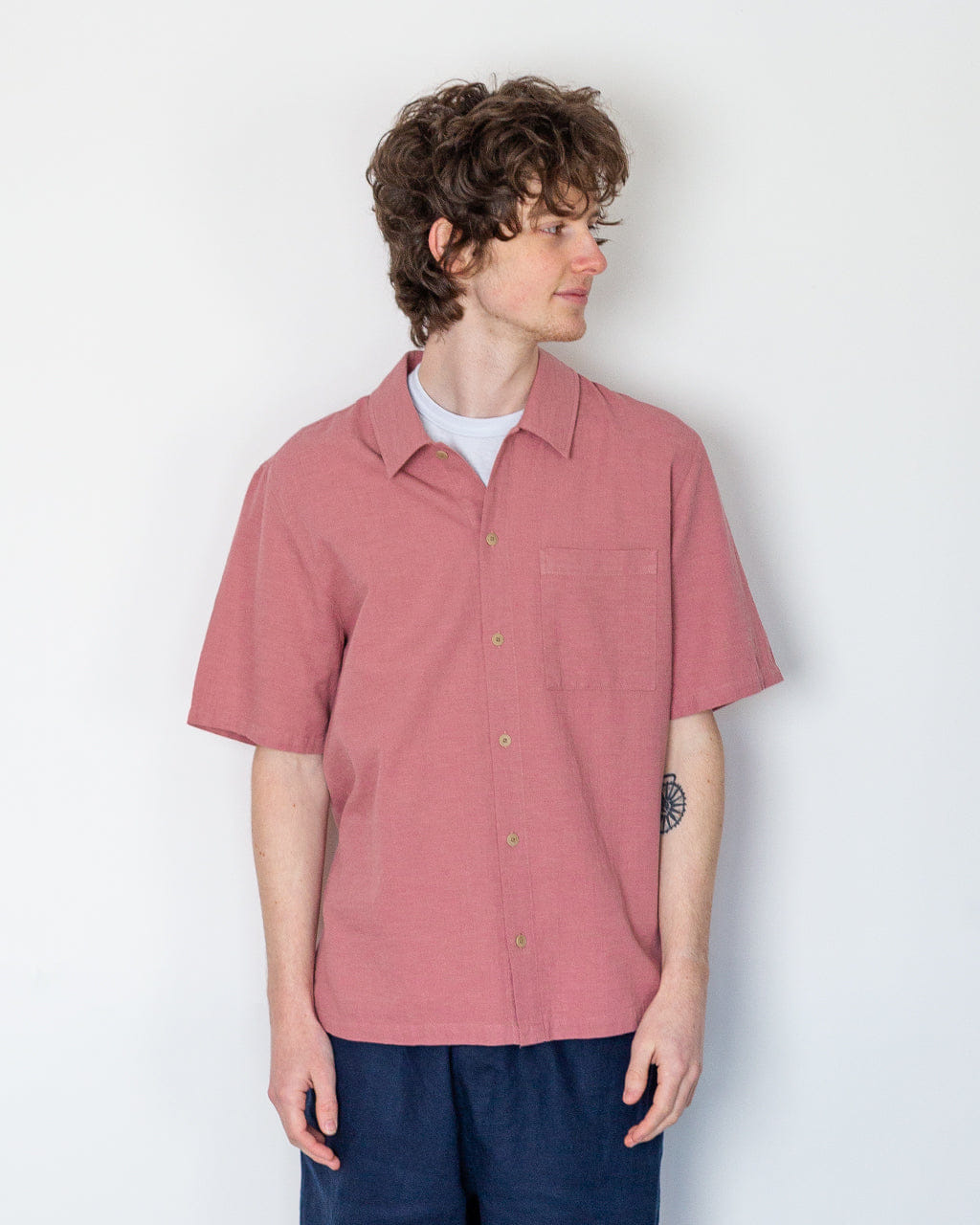 Folk Gabe Shirt - Dusty Pink