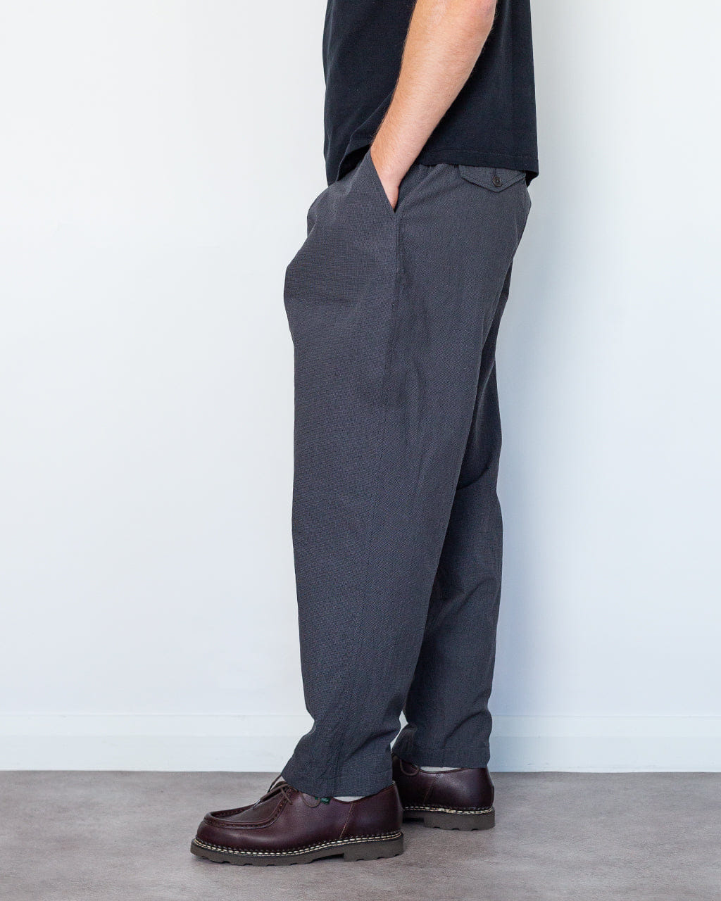 Universal Works Pleated Track Pant - Charcoal